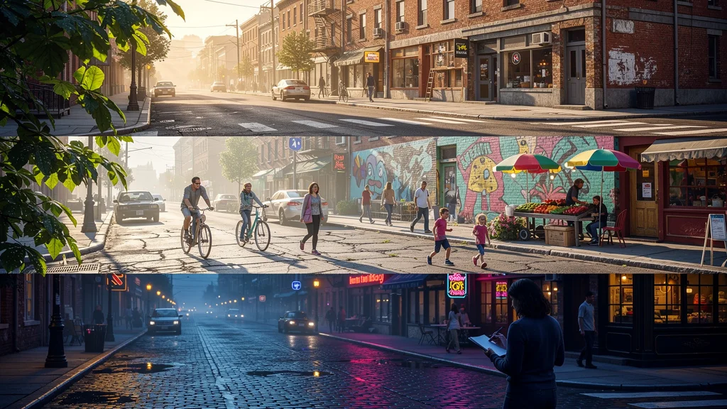 Analyse d’un quartier en trois passages à différents horaires révélant un détail transformateur