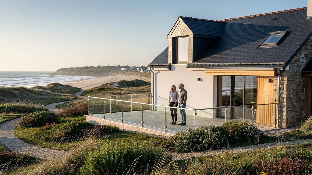 Maison à Rhuys trop éloignée de la plage, illustrant pourquoi je n'achète plus de biens à plus de 800 mètres.