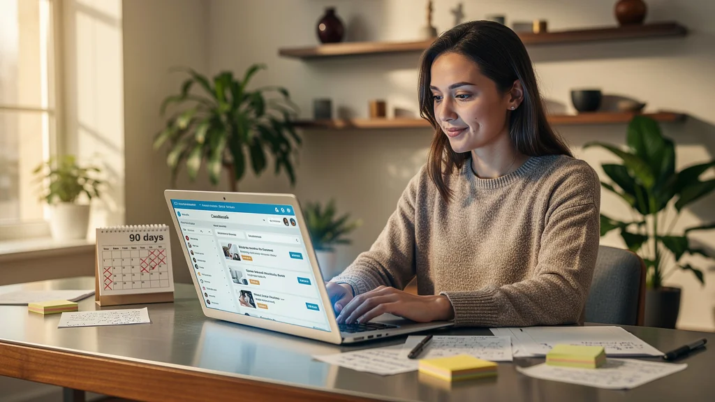 Test d'alerte personnalisée sur portail d'annonces pendant 90 jours avec utilisateur concentré